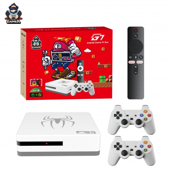 Game Box 8K Ultra HD Set-Top Box Android TV + 2 контролера и дистанционно, 36 000 игри Game Box 8K Ultra HD Set-Top Box Android TV + 2 контролера и дистанционно, 36 000 игри
