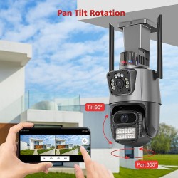 2бр Външна WiFi камера с два обектива 2x 3MP с изкуствен интелект 2бр Външна WiFi камера с два обектива 2x 3MP с изкуствен интелект