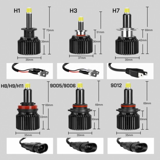 лед Крушки H7 100W - 12V лед Крушки H7 100W - 12V
