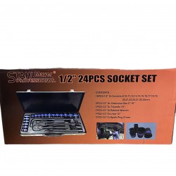 Гедоре с ударни вложки 1/2" STAHLMAYER 24-части Гедоре с ударни вложки 1/2" STAHLMAYER 24-части
